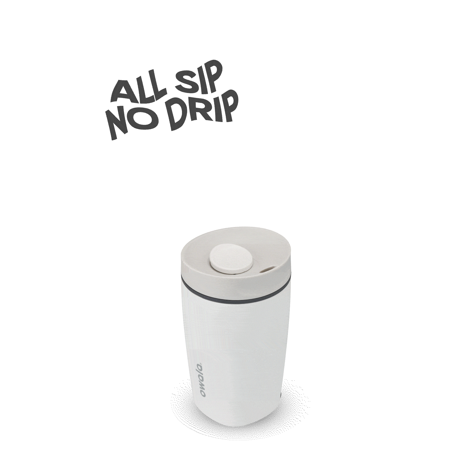 SmoothSip Slider 12oz in Shy Marshmallow, rotating view