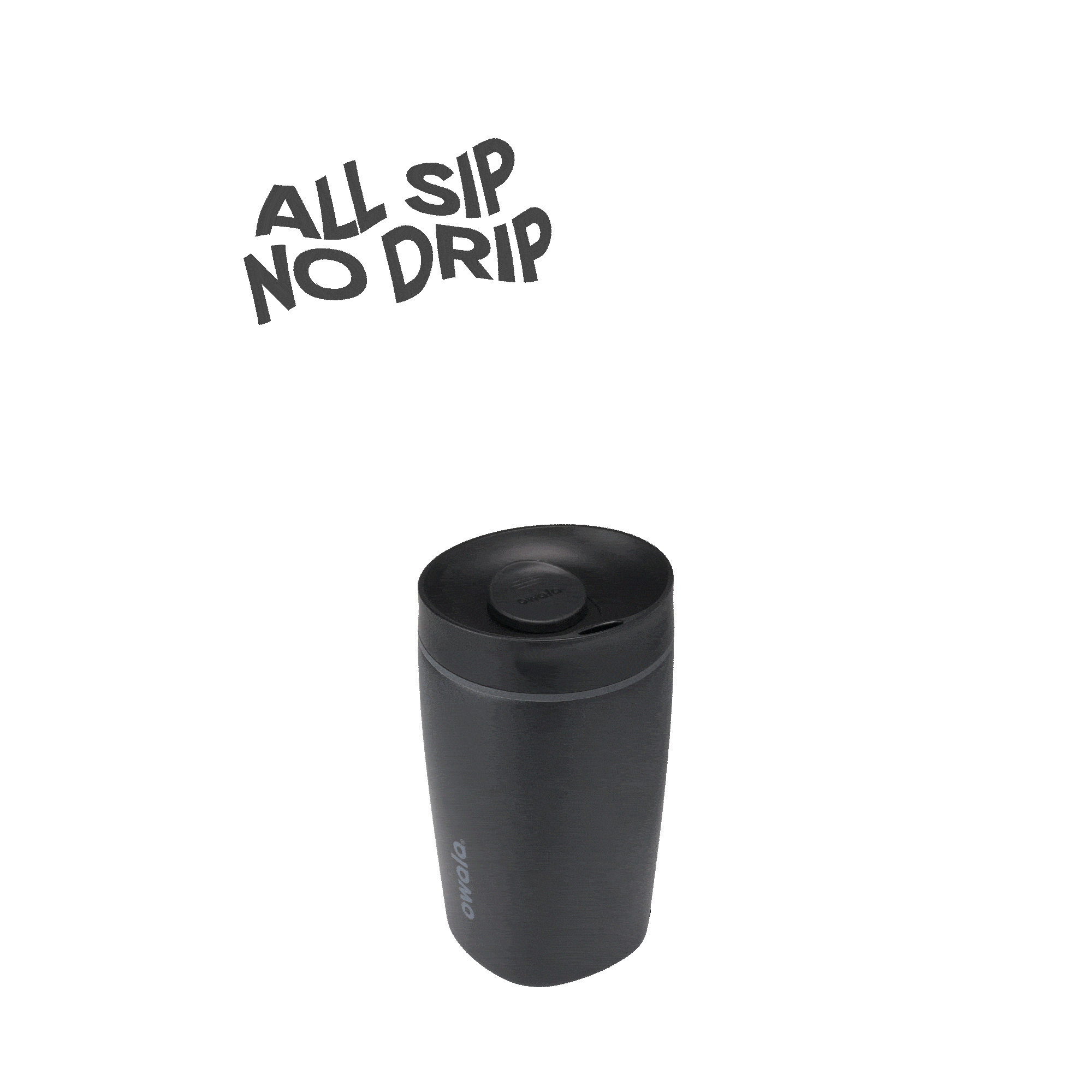 SmoothSip Slider 12oz in Very Very Dark, rotating view