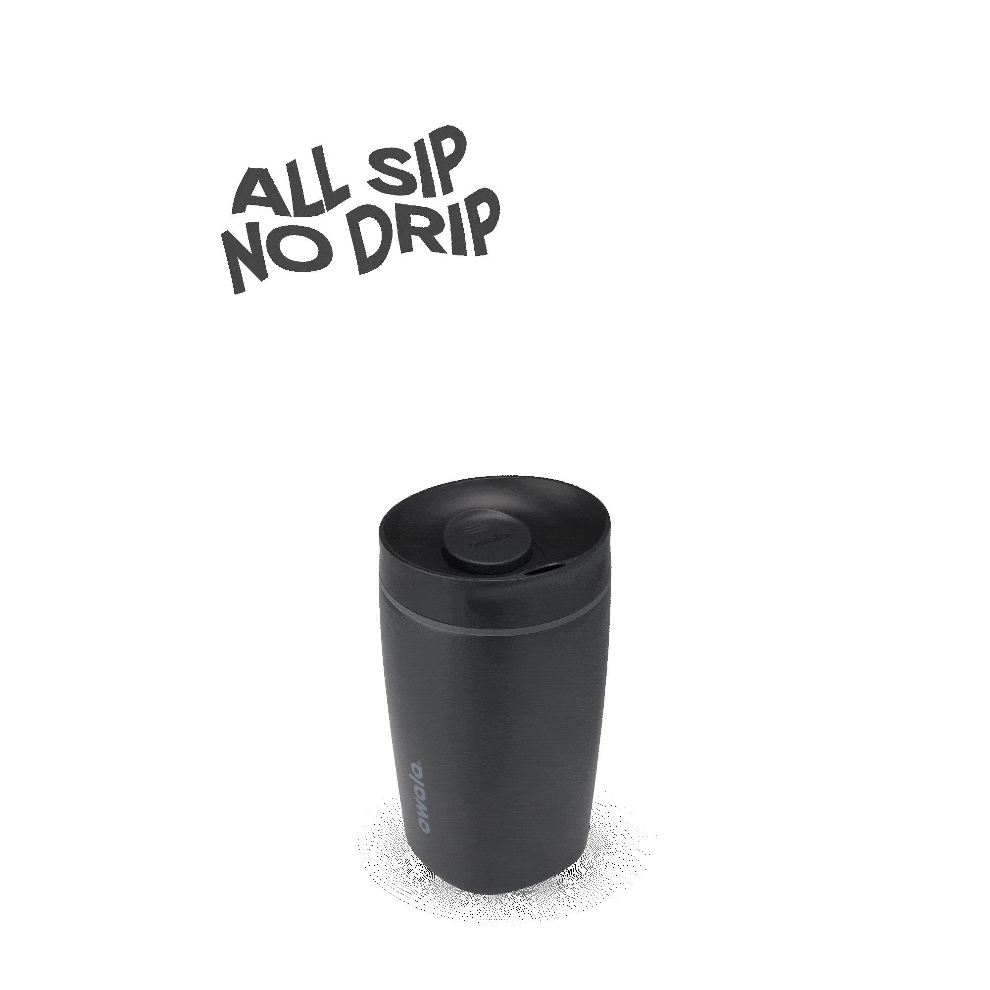 SmoothSip Slider 12oz in Very Very Dark, rotating view