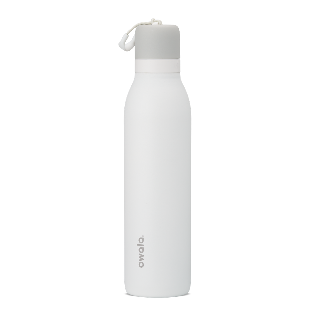 FreeSip Twist 24oz in White (clean white body, white lid and loop), shown