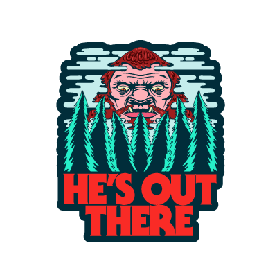 Big Foot Believer sticker illustration