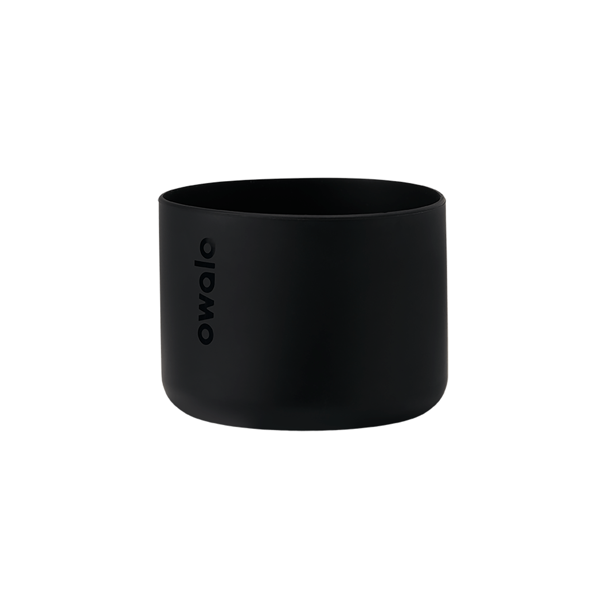 Bottle Boot 40oz in matte black silicone; showing open top rim
