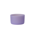 Owala Bottle Boot in translucent matte soft lavender purple silicone, wide short cylindrical form for FreeSip Tumbler and Sway bottles