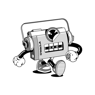 Dancing Cassette Man sticker illustration