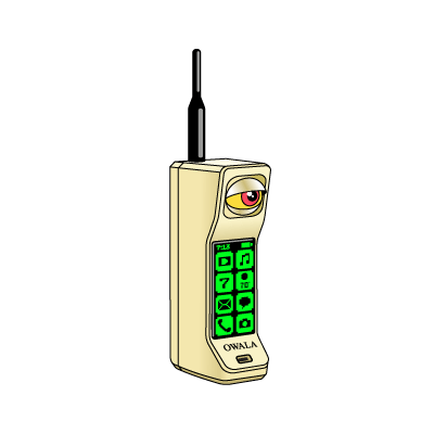 Eye Phone sticker illustration