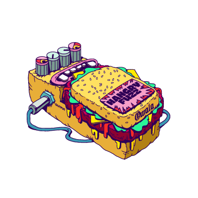 Hangry Sandwich sticker illustration