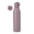 FreeSip Twist 24oz in Spring Revival, dusty mauve-purple insulated bottle with matching twist cap and carry string, gold Owala logo