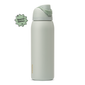 FreeSip 40oz Summer Paradise; soft sage green body with matching sage flip cap and carry loop