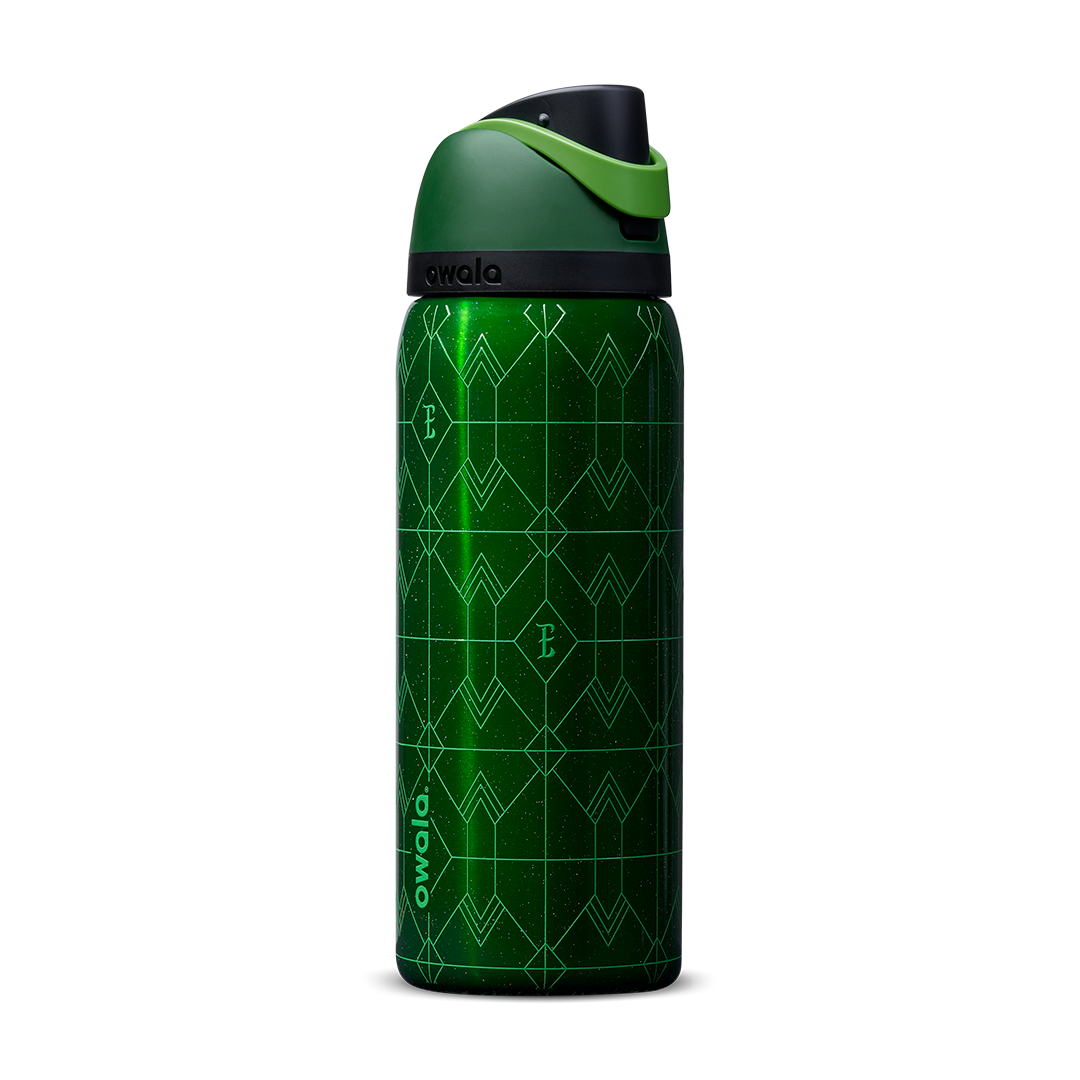 Owala Wicked Elphaba edition FreeSip 32oz bottle in deep emerald green