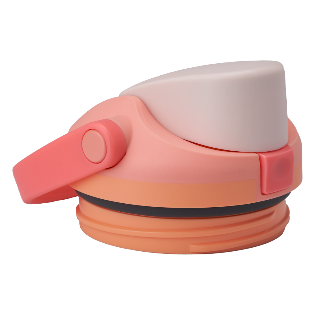 FreeSip Sway 30oz replacement lid in Sparkling Sherbet, coral peach to orange gradient dome-shaped lid with blush pink flip cap and side button