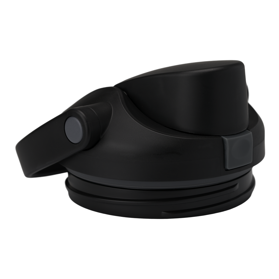 FreeSip Sway 40oz replacement lid in Very, Very Dark, matte black dome-shaped lid with black flip cap and dark carry loop