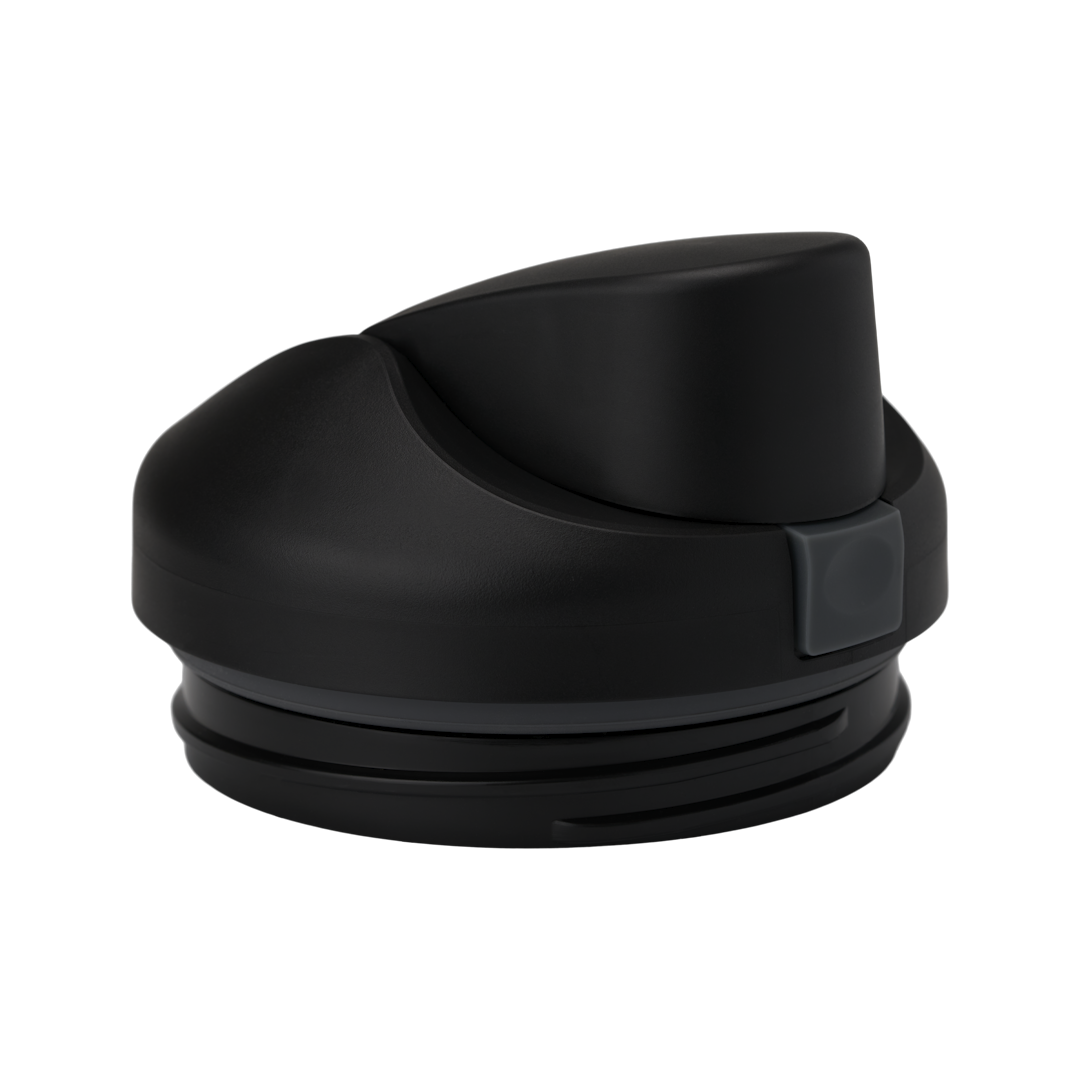 FreeSip Tumbler 40oz replacement lid in Very, Very Dark, matte black dome-shaped lid with black flip cap and dark carry loop