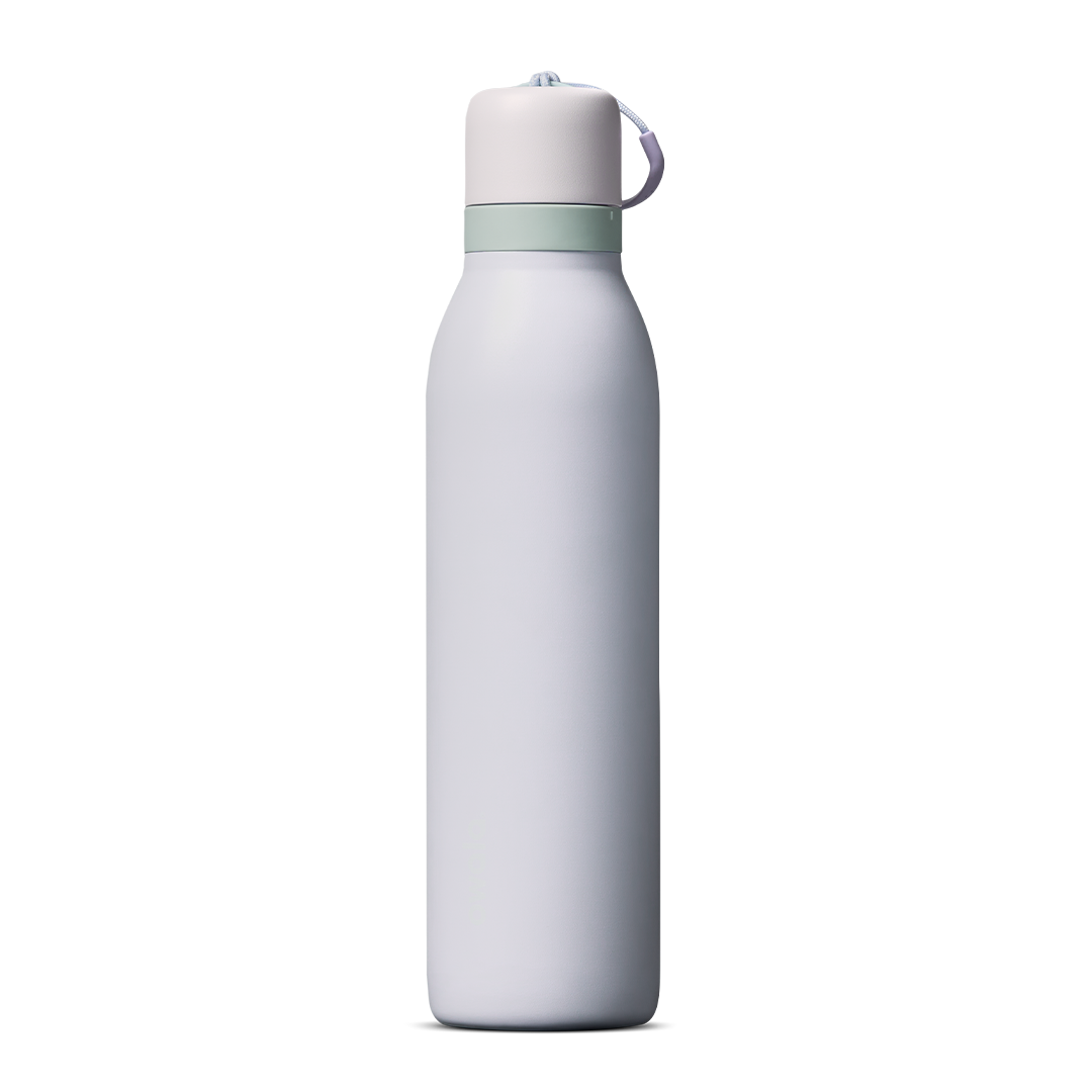 FreeSip Twist 24oz in Open Air (soft light grey-blue) with a pale mint green accent band and white loop, shown