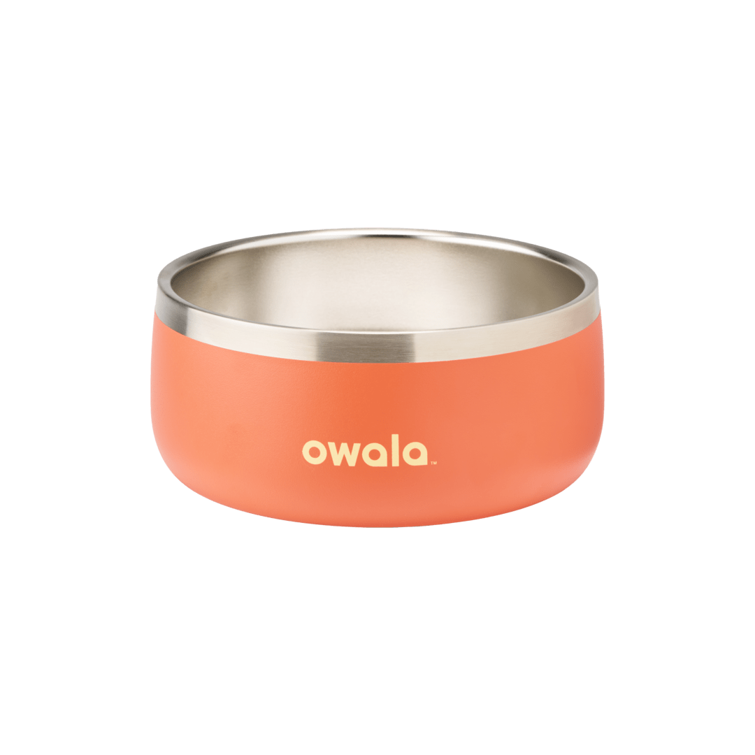 Owala Pet Bowl 3-cup in coral orange