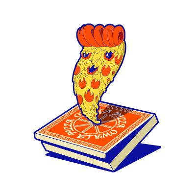 Peppy Pizza sticker illustration