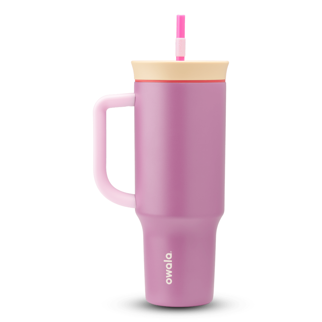 40oz Tumbler in soft orchid purple (Smell the Roses)