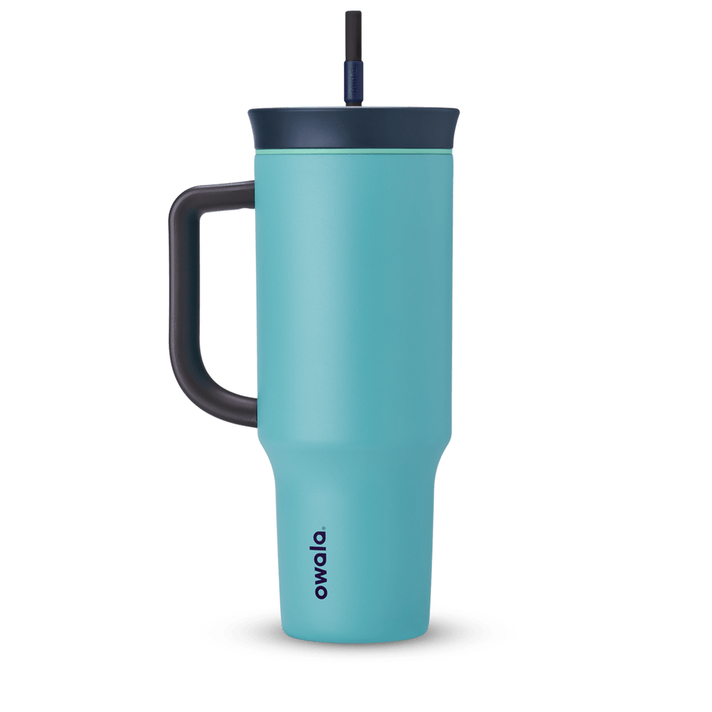 40oz Tumbler in bright aqua teal (Splash Zone)